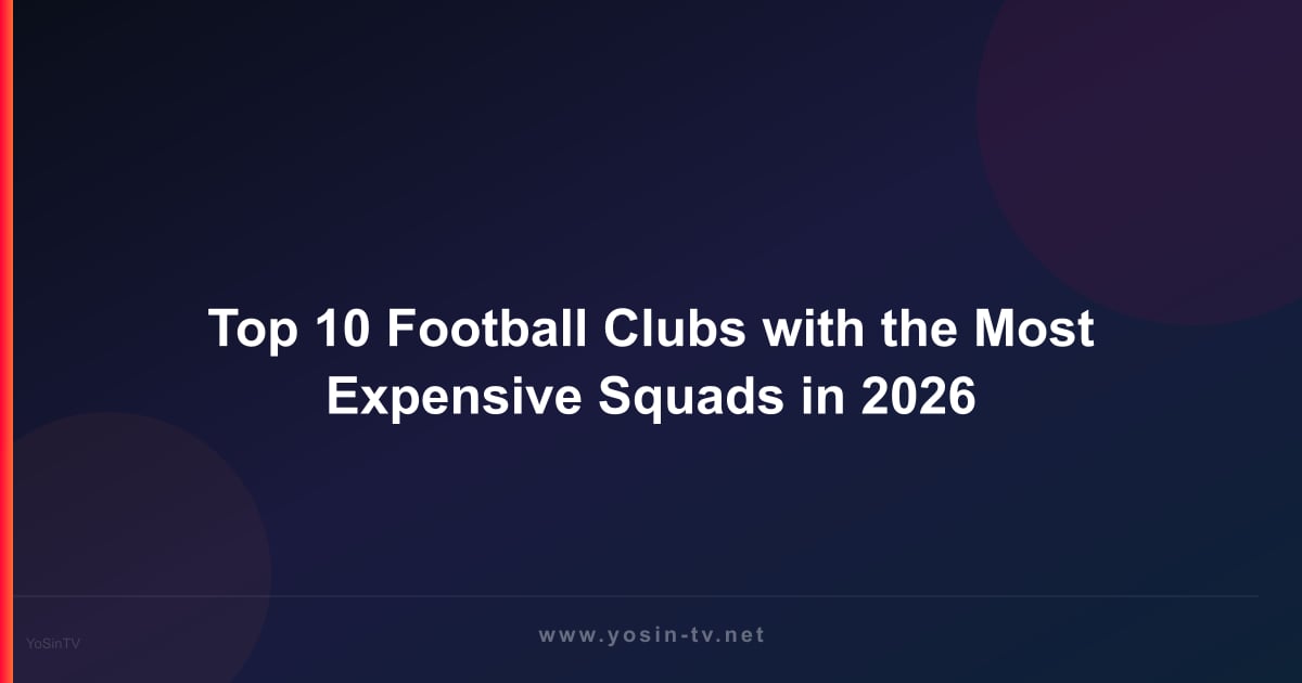 Top 10 Football Clubs with the Most Expensive Squads in 2026